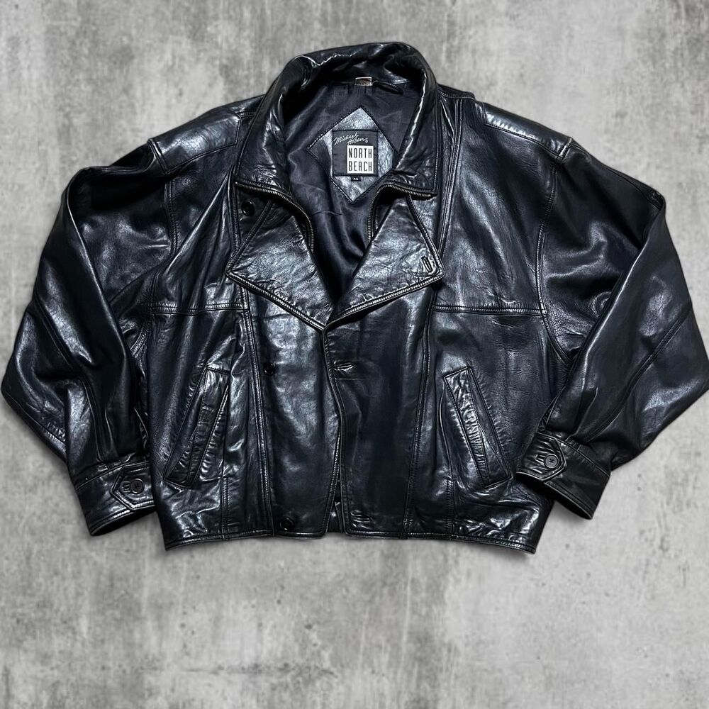 North-beach-leather Men's Black Jacket